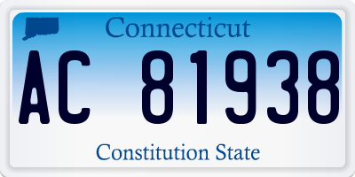 CT license plate AC81938