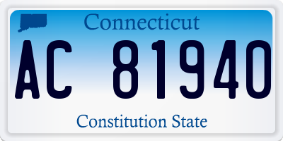 CT license plate AC81940