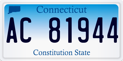 CT license plate AC81944
