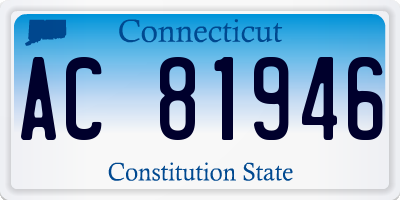 CT license plate AC81946