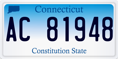 CT license plate AC81948