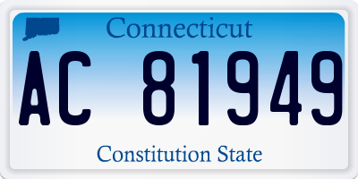 CT license plate AC81949