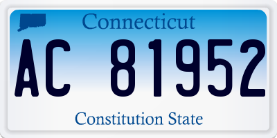 CT license plate AC81952