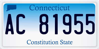 CT license plate AC81955