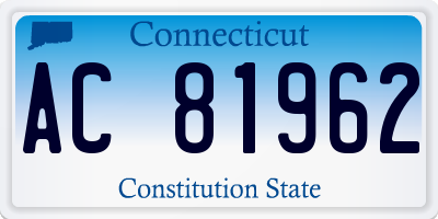 CT license plate AC81962