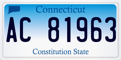 CT license plate AC81963