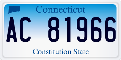 CT license plate AC81966