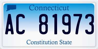 CT license plate AC81973