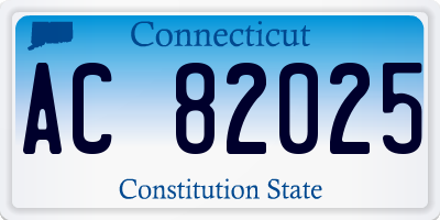 CT license plate AC82025