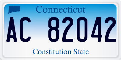 CT license plate AC82042