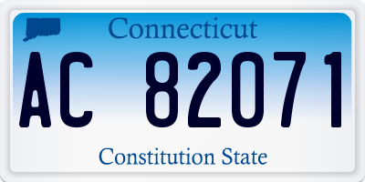 CT license plate AC82071