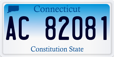 CT license plate AC82081