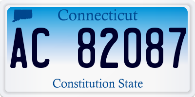 CT license plate AC82087