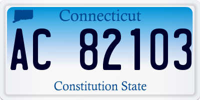 CT license plate AC82103