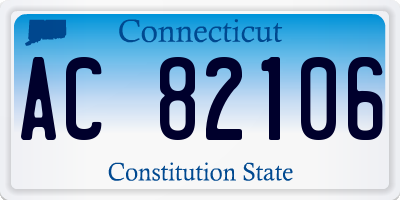 CT license plate AC82106