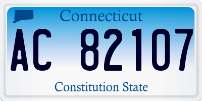 CT license plate AC82107