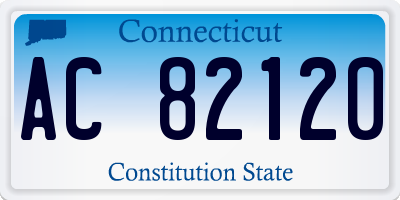 CT license plate AC82120
