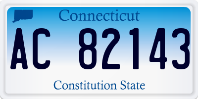 CT license plate AC82143