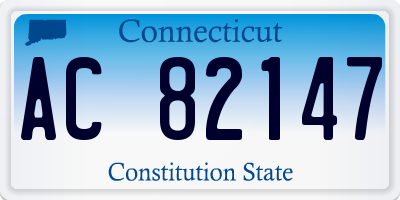 CT license plate AC82147