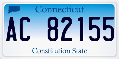 CT license plate AC82155