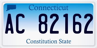 CT license plate AC82162