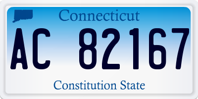 CT license plate AC82167