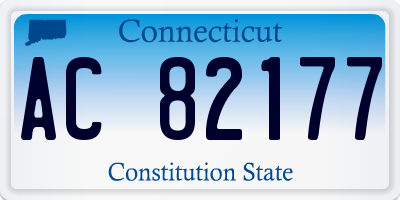 CT license plate AC82177