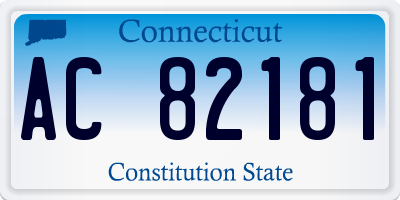 CT license plate AC82181