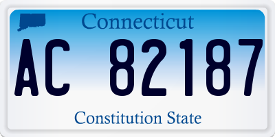 CT license plate AC82187
