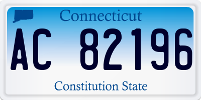 CT license plate AC82196