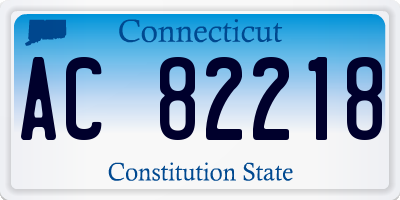CT license plate AC82218