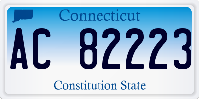 CT license plate AC82223