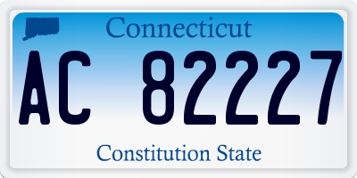 CT license plate AC82227