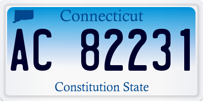CT license plate AC82231