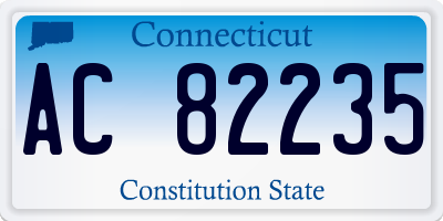 CT license plate AC82235