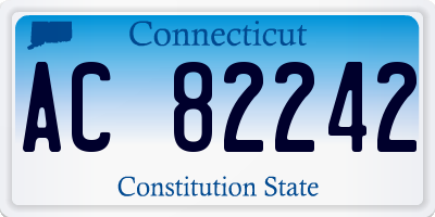 CT license plate AC82242