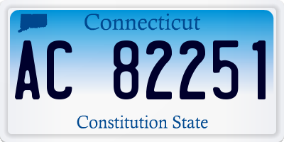 CT license plate AC82251