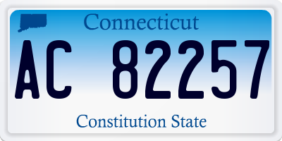 CT license plate AC82257