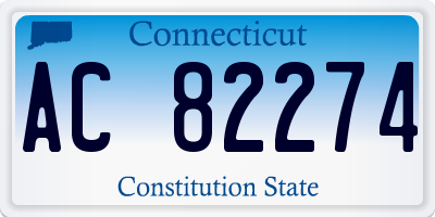 CT license plate AC82274