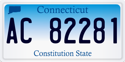 CT license plate AC82281
