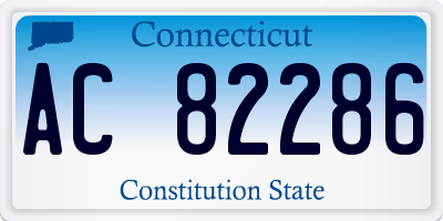 CT license plate AC82286