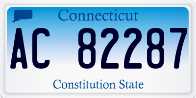 CT license plate AC82287