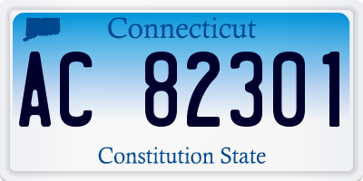 CT license plate AC82301