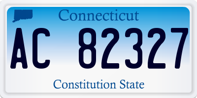 CT license plate AC82327