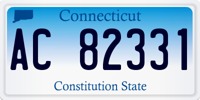 CT license plate AC82331