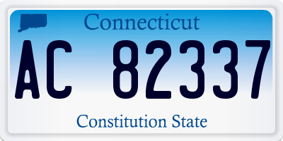 CT license plate AC82337