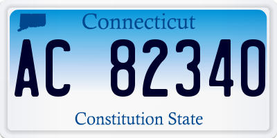 CT license plate AC82340