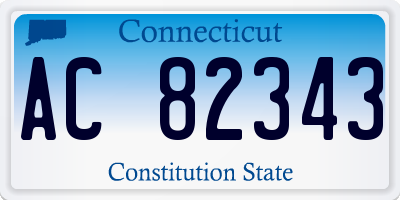 CT license plate AC82343