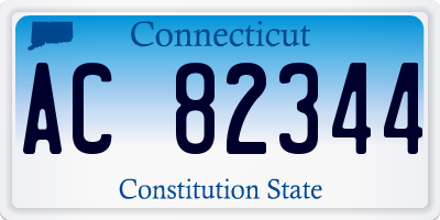 CT license plate AC82344