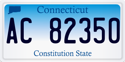 CT license plate AC82350